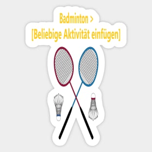 Badminton > beliebige Aktivität Sticker